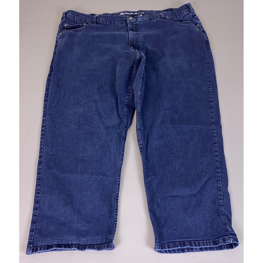 Harbor Bay Jeans Men's Size 48x28 Relaxed Fit Blue Dark Wash Stretch Denim